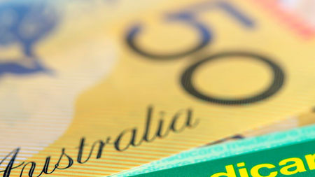 Medicare Card and cash